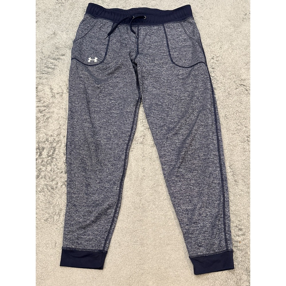 Under Armour Pants Mens L Blue Sweatpants Fleece Jogger Athletic Gym Training